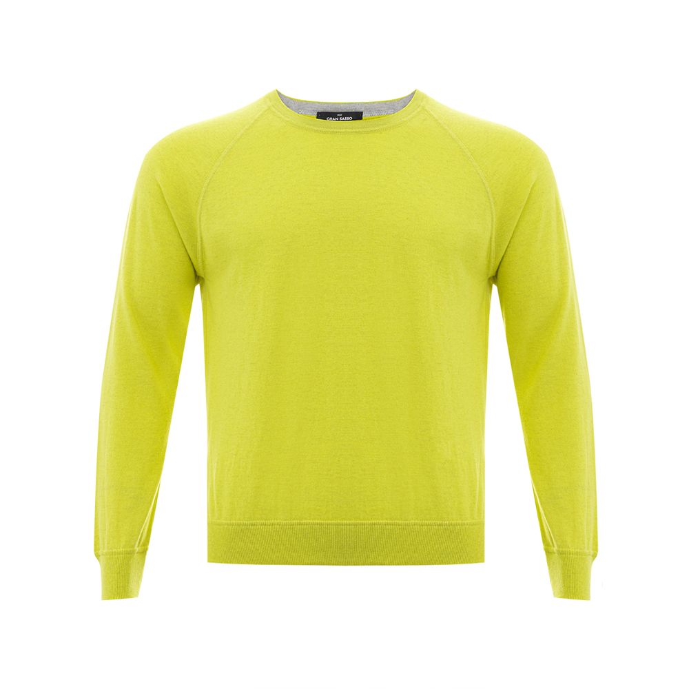 Sonnengelber Pullover aus italienischer Baumwolle