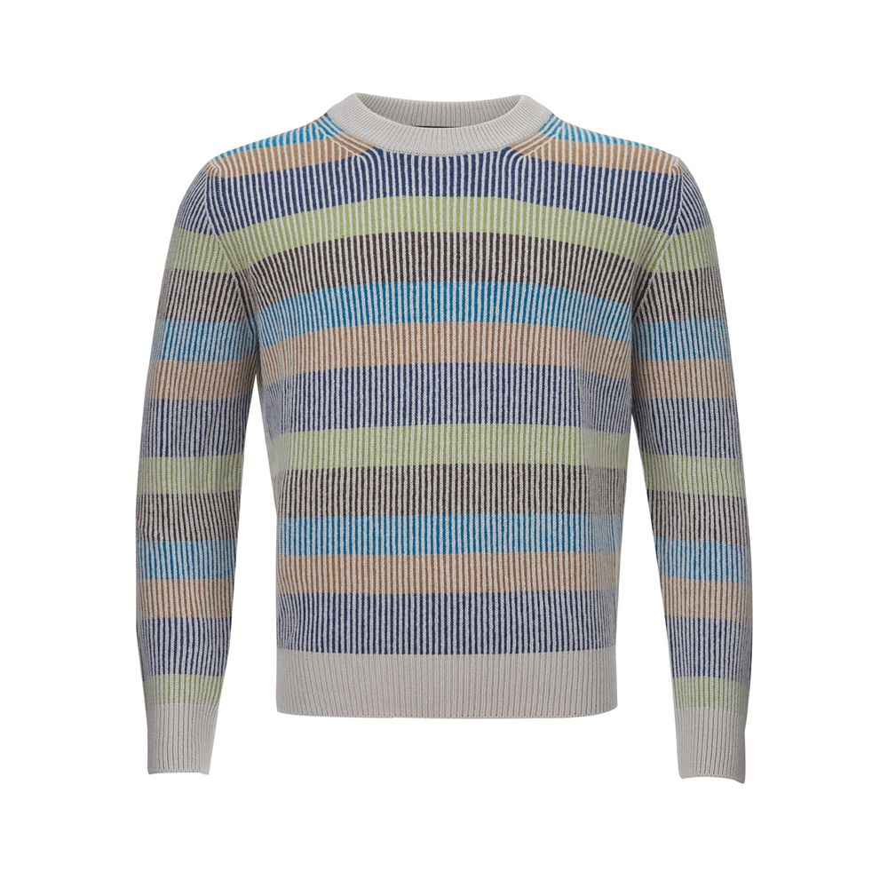 Eleganter mehrfarbiger Kaschmirpullover für Herren
