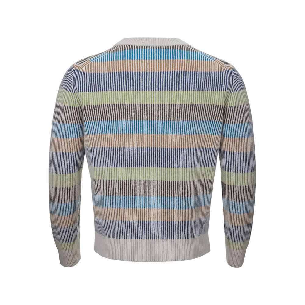 Eleganter mehrfarbiger Kaschmirpullover für Herren