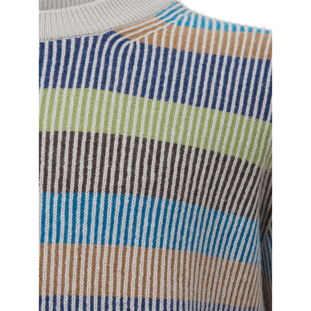 Eleganter mehrfarbiger Kaschmirpullover für Herren