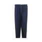 Blaue Leinenjeans und Hose