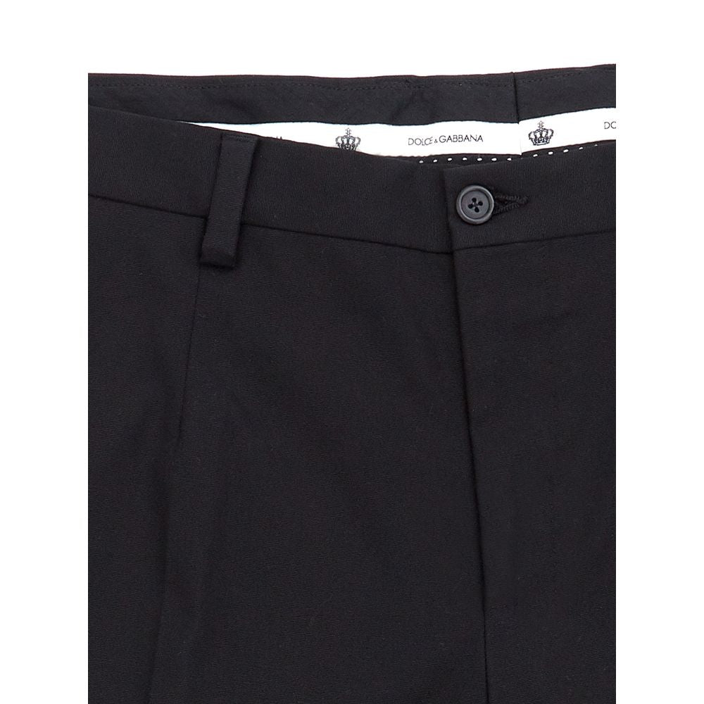Elegante schwarze Baumwollhose für Herren