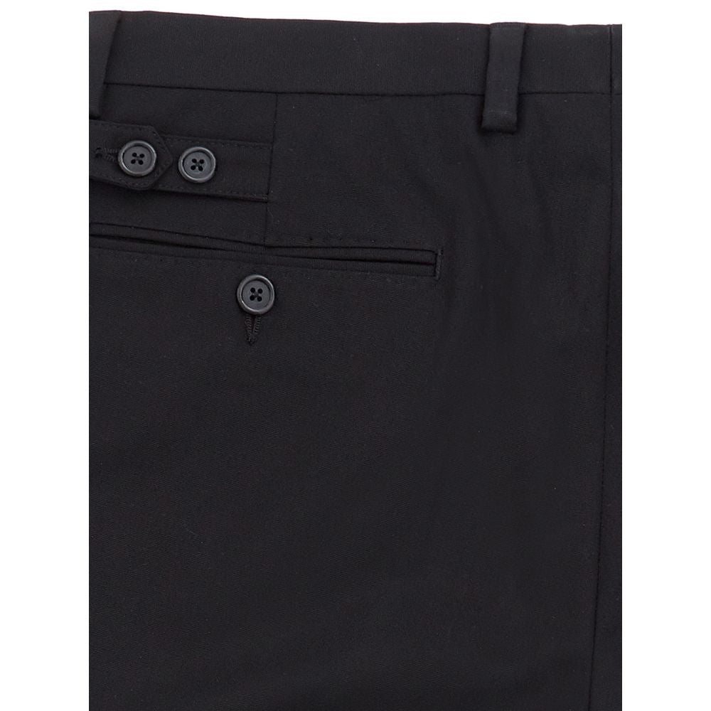 Elegante schwarze Baumwollhose für Herren