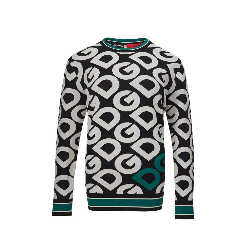 Elegante maglione in cotone nero per uno stile sofisticato