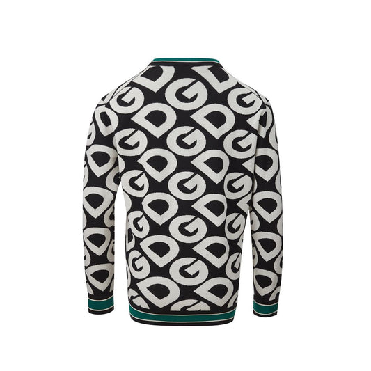 Elegante maglione in cotone nero per uno stile sofisticato