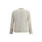 Jacket with multicolored button