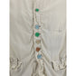 Jacket with multicolored button