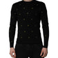 Dolce & Gabbana Black Pineapple Crew Neck Pullover Sweater