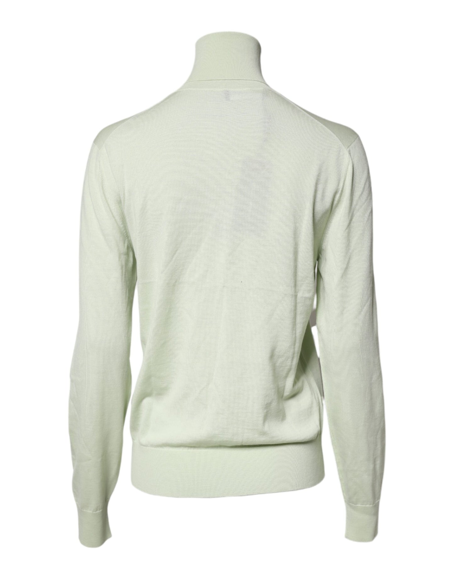 Dolce & Gabbana Light Green Wool Turtleneck Pullover Sweater