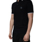 Dolce & Gabbana Black Cotton Crown Collared Polo T-shirt