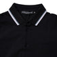 Dolce & Gabbana Black Cotton Crown Collared Polo T-shirt