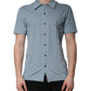 Dolce & Gabbana Blue Cotton Button Down Casual Men Polo Shirt