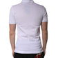 Dolce & Gabbana White Cotton Logo Collared Polo T-shirt