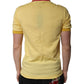 Dolce & Gabbana Yellow Cotton Logo Collared Polo T-shirt