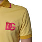 Dolce & Gabbana Yellow Cotton Logo Collared Polo T-shirt