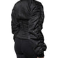 Dolce & Gabbana Black Nylon Full Zip Bustier Corset Jacket