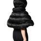 Dolce & Gabbana Black Padded Puffer Hooded Full Zip Cropped Jacket