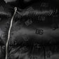 Dolce & Gabbana Black Padded Puffer Hooded Full Zip Cropped Jacket