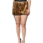 Metallic Gold High Waist Women Hotpants Short