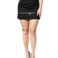 Dolce & Gabbana Black Virgin Wool High Waisted Mini Skirt