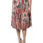 Dolce & Gabbana Multicolor Silk Floral High Waist Midi Skirt