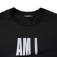 Dolce & Gabbana Black Printed Cotton Crew Neck Tee T-shirt
