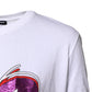 Dolce & Gabbana White Printed Cotton Round Neck Top T-shirt