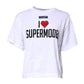 Dolce & Gabbana White Printed Round Neck Top Cotton T-shirt