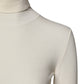 Cream Long Sleeves Turtleneck Slim Sweater