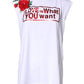 Dolce & Gabbana White Floral Graphic Print Sleeveless Tank Top