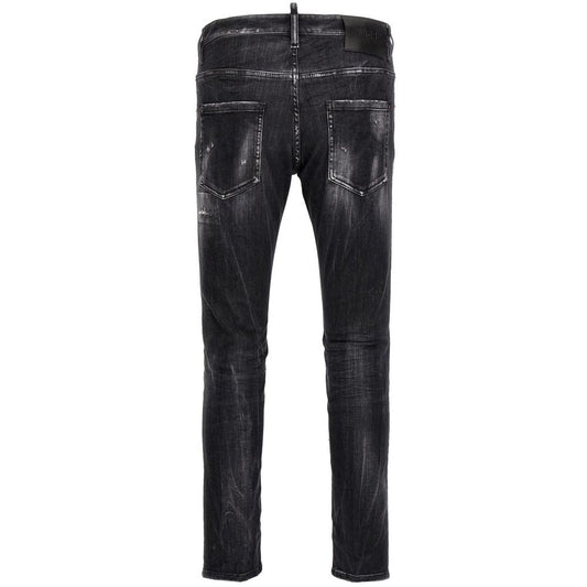 Black Cotton Jeans & Pant