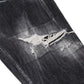 Black Cotton Jeans & Pant