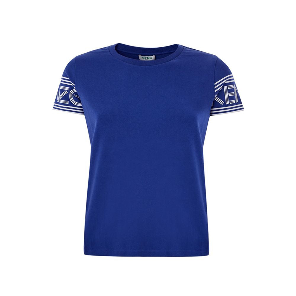 Schickes blaues Baumwoll-T-Shirt für stilvollen Komfort