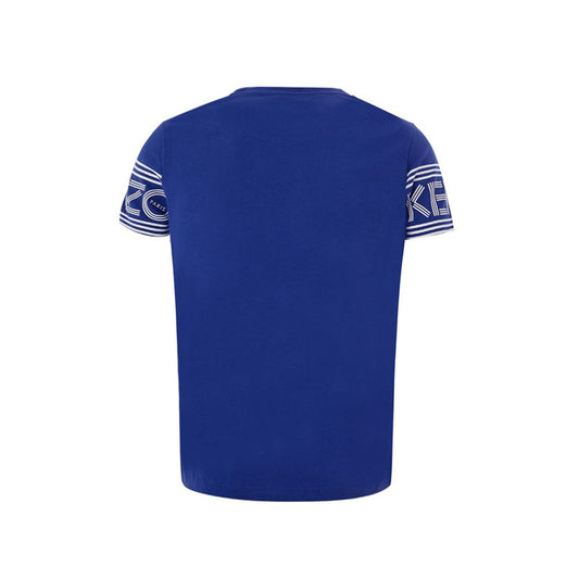 Schickes blaues Baumwoll-T-Shirt für stilvollen Komfort