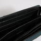 Green Ostrich Logo Plaque Zip Around Continental Wallet