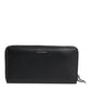 Black Blue Exotic Leather Embossed Continental Wallet
