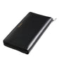 Black Blue Exotic Leather Embossed Continental Wallet