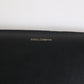 Black Blue Exotic Leather Embossed Continental Wallet