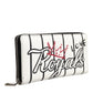 White Leather DG Crown Royals Continental Zip Around Wallet
