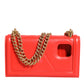 Dolce & Gabbana Red Leather Quilted Devotion Crossbody Phone Cover Bag