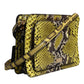 Dolce & Gabbana Green Exotic Leather DG Plaque Crossbody Clutch Bag