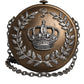 Dolce & Gabbana Gold Brass Metal DG Crown Clutch Crossbody Bag