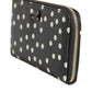 Dolce & Gabbana Black White Dotted Leather Zip Around Continental Wallet