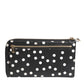 Dolce & Gabbana Black White Dotted Leather Zip Around Continental Wallet