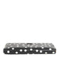 Dolce & Gabbana Black White Dotted Leather Zip Around Continental Wallet