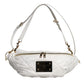 White Quilted Logo Plaque Belt Waist Fanny Pack Bag