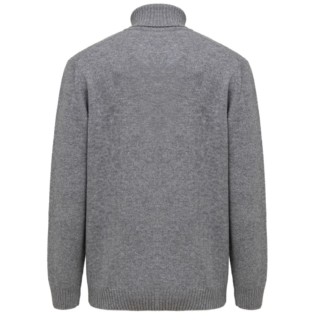 Grauer Kaschmirpullover
