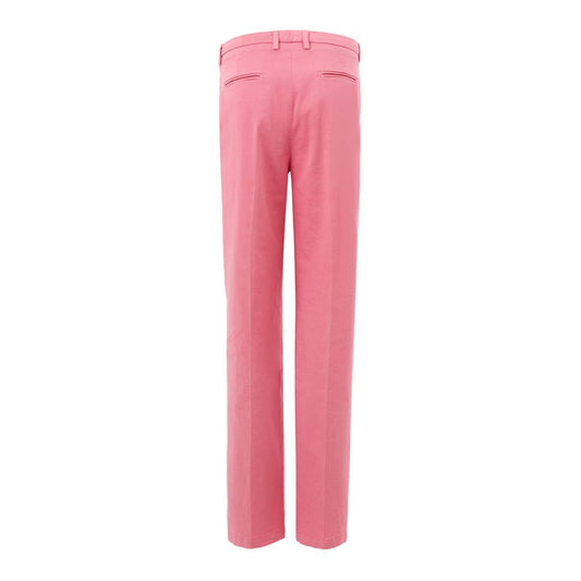 Eleganti pantaloni in cotone rosa per uno stile sofisticato