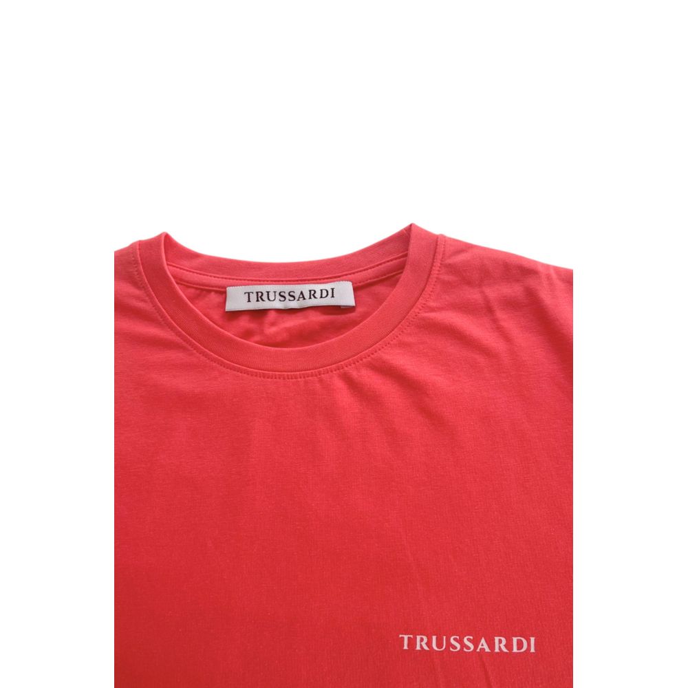 Trussardi Beachwear Red Cotton Men T-Shirt