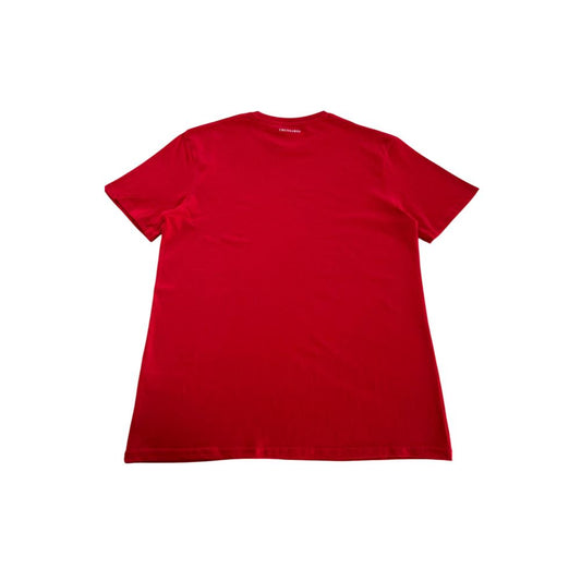 Trussardi Beachwear Red Cotton Men T-Shirt